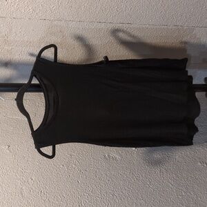 Black Sleeveless T-shirt